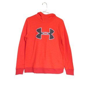 Under Armour Coldgear Womens Size Medium Orange Long Sleeve Pullover Hoodie NEW